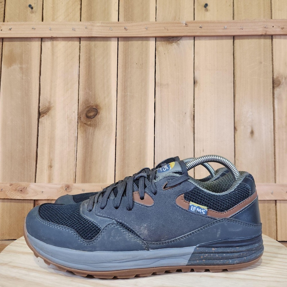 Lems Trailhead Stormy Night Shoes Mens 9 Gray Mesh Trail Hiking Sneakers Outdoor